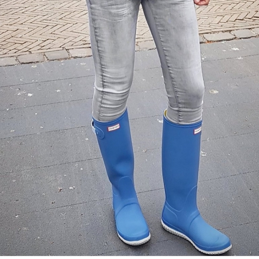 🆕️Hunter Orignal Tall Calendar Sole Boots In Gillwave Grey 9 Indie Sleeze Boho